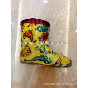 children pvc plastic cheap yellow rain boots